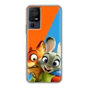 Чехлы ЗВЕРОПОЛИС для TCL 40 SE (Ник и Хопс)