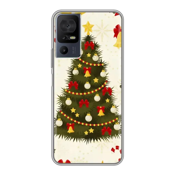 Чехол с рисунком «Новогодний принт» для TCL 40 SE Чехол с рисунком «Новогодний принт» для TCL 40 SE