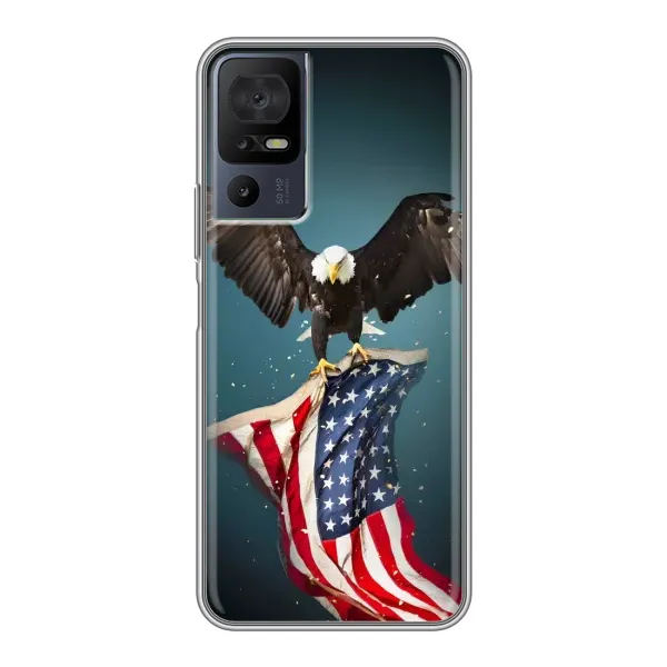 Чехол с рисунком «Орел и флаг» для TCL 40 SE Чехол с рисунком «Орел и флаг» для TCL 40 SE