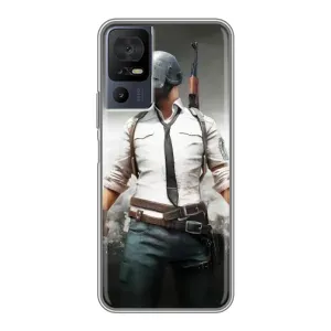 Силиконовый чехол с картинкой "Герой Pubg" на TCL 40 SE