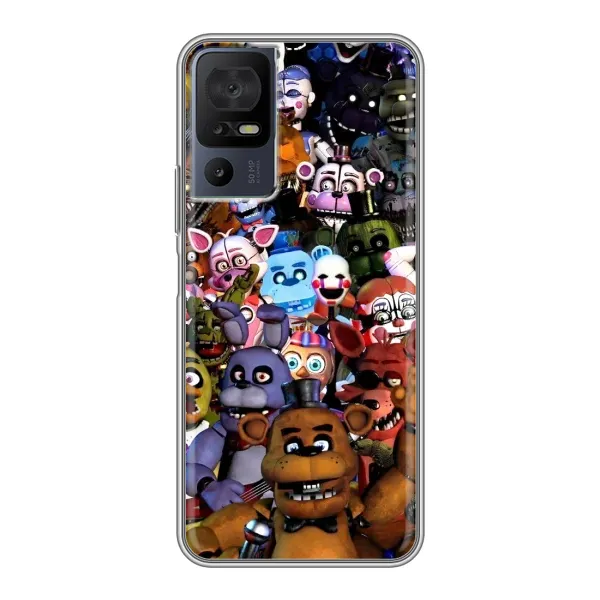 Чехол с рисунком «Персонажи Фредди» для TCL 40 SE