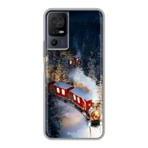 Силиконовый бампер на рождество для TCL 40 SE (Поезд)