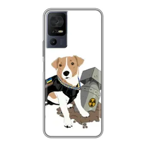 Чехол с принтом Собаки Патрон для TCL 40 SE (Пёс Патрон с ракетой)