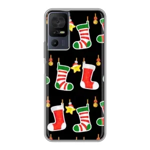 Силиконовый бампер на рождество для TCL 40 SE (Рождественские подарки)