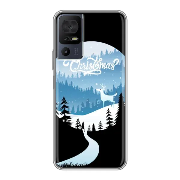 Чехол с рисунком «Рождественский Олень» для TCL 40 SE Чехол с рисунком «Рождественский Олень» для TCL 40 SE