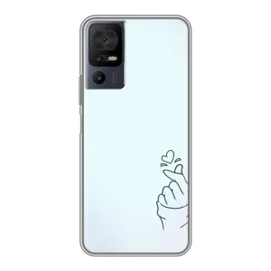 Чохол (Знак сердечка) для TCL 40 SE (Сердечко на блакитному)