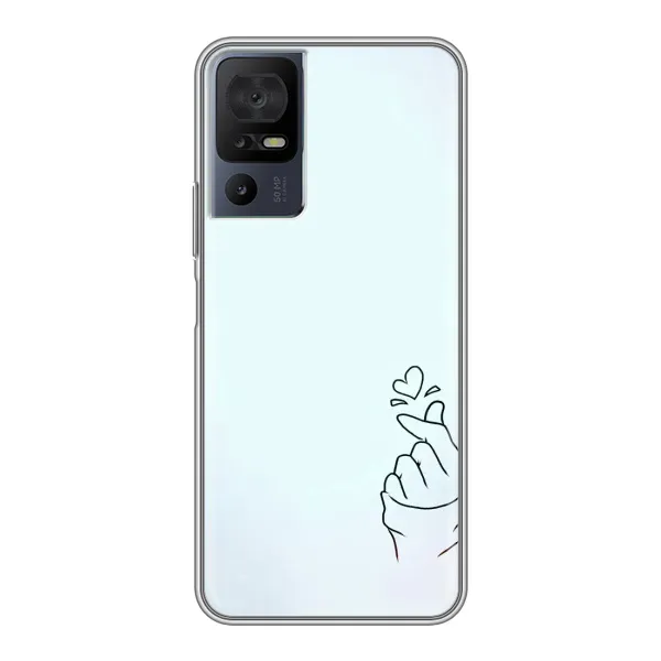Чехол с рисунком «Сердце на голубом» для TCL 40 SE Чехол с рисунком «Сердце на голубом» для TCL 40 SE