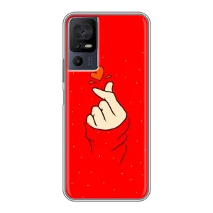 Чохол (Знак сердечка) для TCL 40 SE (Сердечко на червоному)