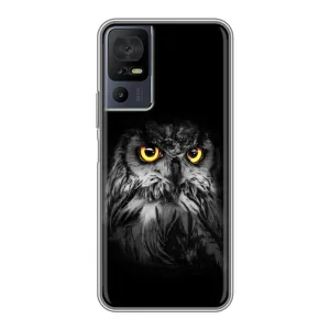 Чехлы с принтом СОВЫ для TCL 40 SE (Сова на чёрном)