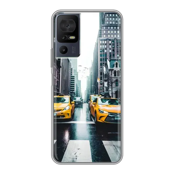 Чехол с рисунком «Такси» для TCL 40 SE Чехол с рисунком «Такси» для TCL 40 SE