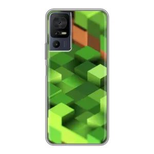 Чехлы для TCL 40 SE (Персонажи Майн Крафт) (Текстура)