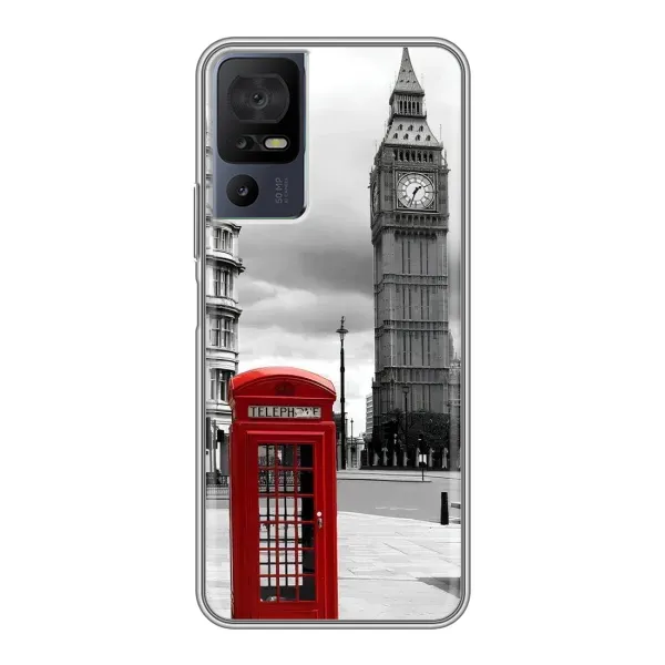 Чехол с рисунком «TELEPHONE» для TCL 40 SE Чехол с рисунком «TELEPHONE» для TCL 40 SE