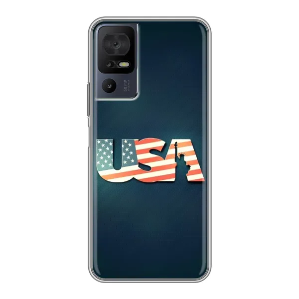 Чехол с рисунком «USA» для TCL 40 SE Чехол с рисунком «USA» для TCL 40 SE