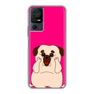 Чохол (ТПУ) Милі песики для TCL 40 SE (Веселий Мопсік)