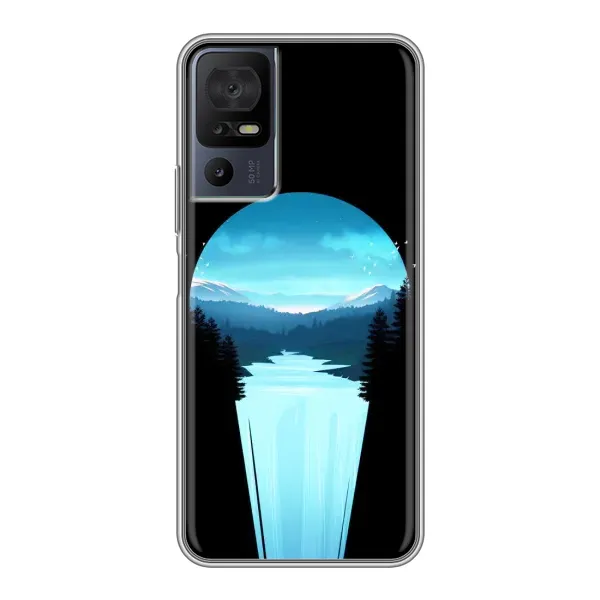 Чехол с рисунком «Синий Водопад» для TCL 40 SE Чехол с рисунком «Синий Водопад» для TCL 40 SE