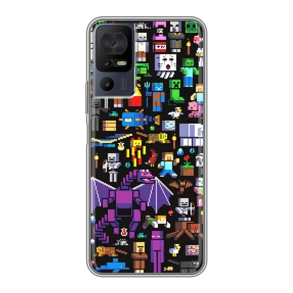 Чехол с рисунком «Все персонажи» для TCL 40 SE