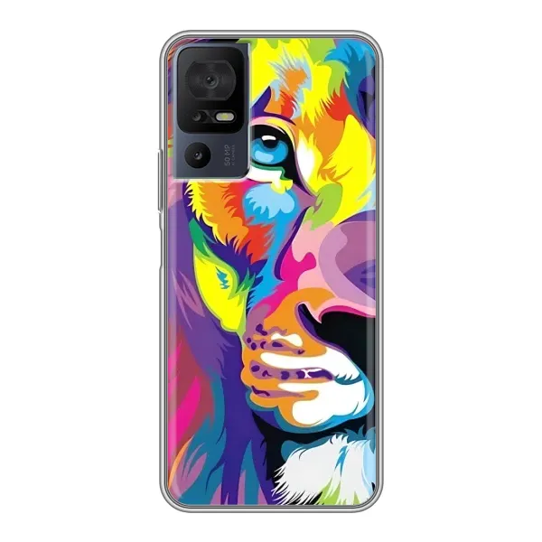 Чехол с рисунком «Яркий Лев» для TCL 40 SE Чехол с рисунком «Яркий Лев» для TCL 40 SE