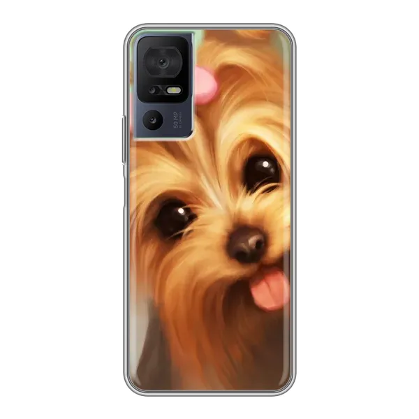 Чехол с рисунком «Йоршенский терьер» для TCL 40 SE