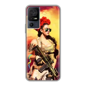 ЗСУ Чохли (TPU) для TCL 40 SE (Жінка солдат)