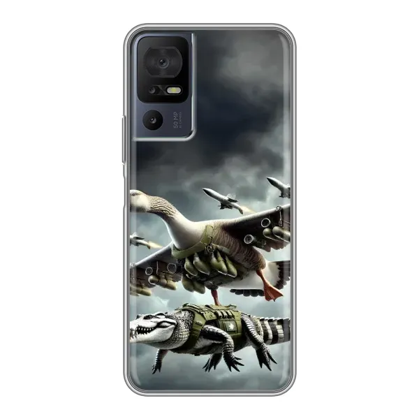 Чехол с рисунком «Гусини и крокодило» для TCL 50 5G Чехол с рисунком «Гусини и крокодило» для TCL 50 5G