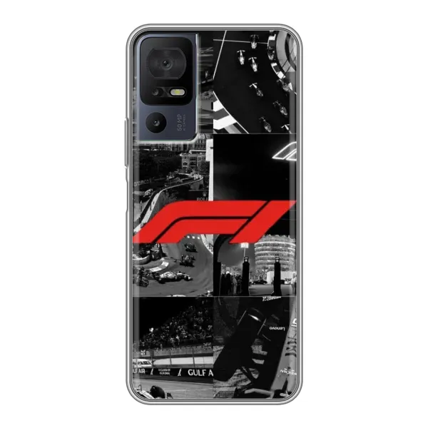 Чехол с рисунком «Коллаж Формула 1» для TCL 50 5G Чехол с рисунком «Коллаж Формула 1» для TCL 50 5G