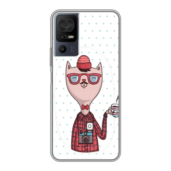 Чехол с рисунком «Кот аристократ» для TCL 50 5G Чехол с рисунком «Кот аристократ» для TCL 50 5G