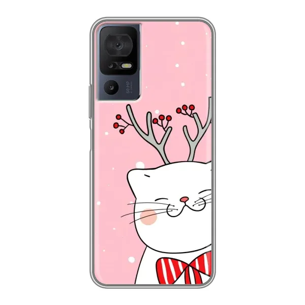 Чехол с рисунком «Зимний кот» для TCL 50 5G Чехол с рисунком «Зимний кот» для TCL 50 5G
