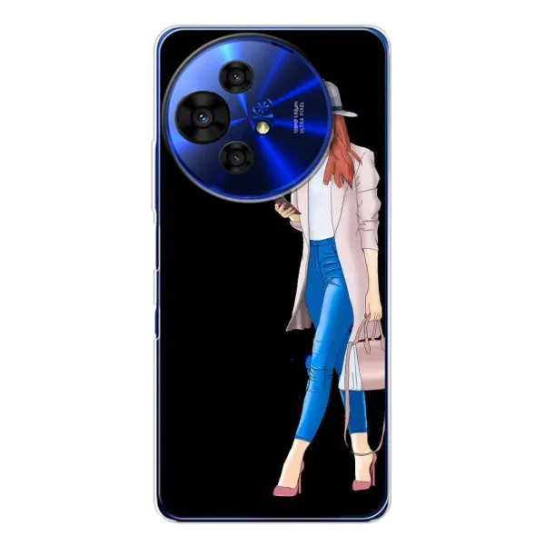 Чехол с рисунком «Девушка со смартфоном» для TCL 50 NxtPaper Чехол с рисунком «Девушка со смартфоном» для TCL 50 NxtPaper