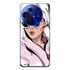 Чехол с картинкой Модные Девчонки TCL 50 NxtPaper (Девушка в халате)