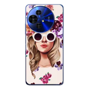 Чехол с картинкой Модные Девчонки TCL 50 NxtPaper (Девушка в очках)
