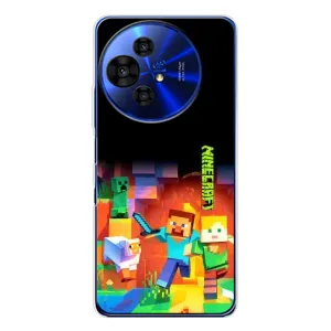 Чехлы для TCL 50 NxtPaper (Персонажи Майн Крафт) (Герой Майнкрафт)