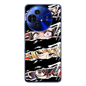 Силиконовые чехлы с глазами Anime для ТКЛ 50 НКтПе퍼 (Глаза на чорном)