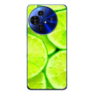 Чехол с изображением  вкусной еды для TCL 50 NxtPaper (Лайм)