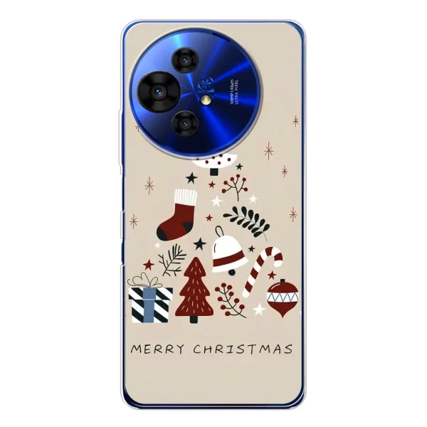 Чехол с рисунком «Merry Christmas» для TCL 50 NxtPaper Чехол с рисунком «Merry Christmas» для TCL 50 NxtPaper