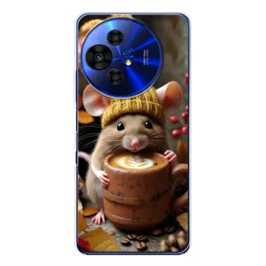 Печатный чехол «Зверята с кофе» для TCL 50 NxtPaper (Мышка с кофе)