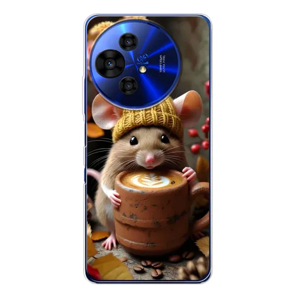 Чехол с рисунком «Мышка с кофе» для TCL 50 NxtPaper Чехол с рисунком «Мышка с кофе» для TCL 50 NxtPaper