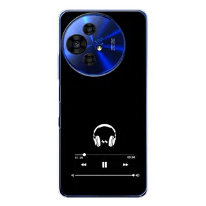 Чехол с картинками на черном фоне для TCL 50 NxtPaper (Плеер)