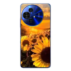 Чехол с Цветами для TCL 50 NxtPaper (поле подсолнухов)