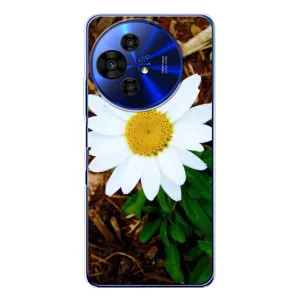 Чехол с ромашками на TCL 50 Pro NxtPaper (Белая ромашка)