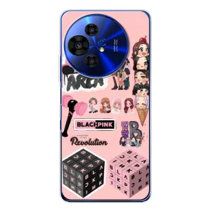 Чехлы с картинкой для TCL 50 Pro NxtPaper (BLACK PINK коллаж)
