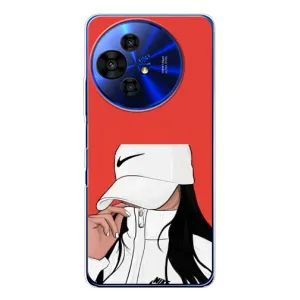 Силіконовый Чохол на TCL 50 Pro NxtPaper з картинкой Модных девушек (Дівчина Nike)