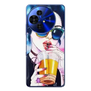 Чохол з картинкою Модні Дівчата TCL 50 Pro NxtPaper (Дівчина з коктейлем)