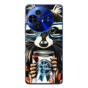 Силіконовий Чохол з Энотами  на TCL 50 Pro NxtPaper (Єнот в окулярах)