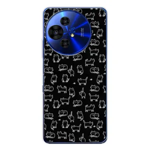 Чохол на тематику: Коти для TCL 50 Pro NxtPaper (Котики на чорному)