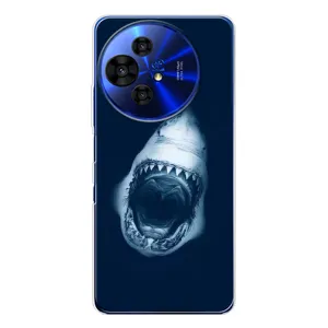 Силіконовий бампер з картинкою звірів для TCL 50 Pro NxtPaper (Пащу Акули)
