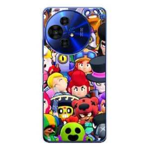 Силиконовый Чехол на TCL 50 Pro NxtPaper с картинкой Brawl Stars (Персонажи)