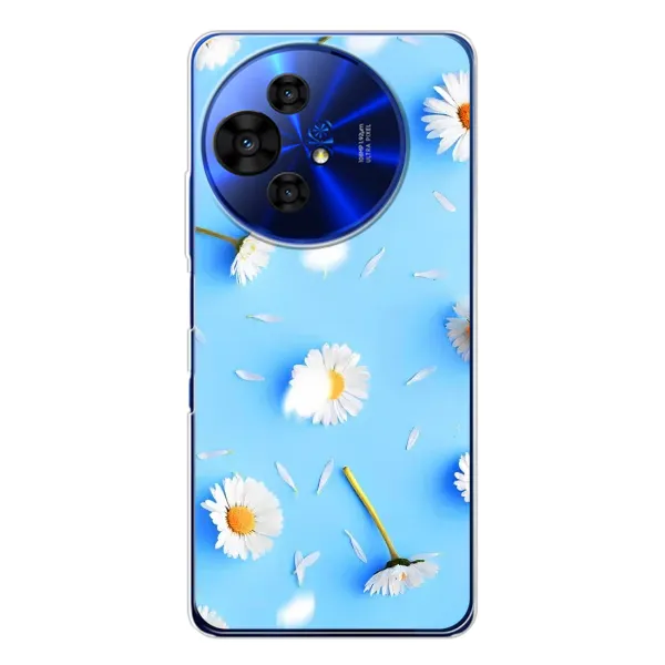 Чехол с рисунком «ромашки на голубом» для TCL 50 Pro NxtPaper