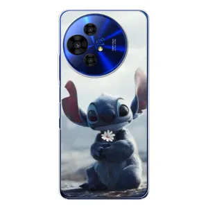 Чохол з малюнком Стіч для TCL 50 Pro NxtPaper (Стіч з квіткою)