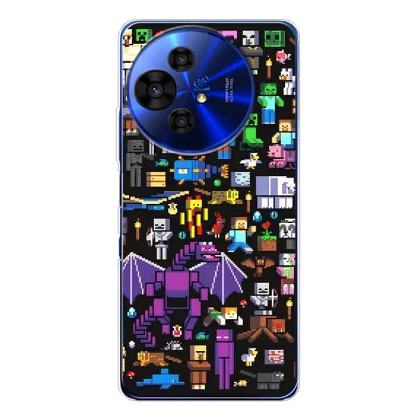 Чехол с рисунком «Все персонажи» для TCL 50 Pro NxtPaper