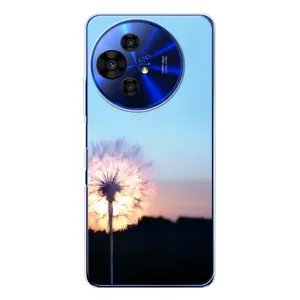 Силиконовый Чехол с одуванчиками на TCL 50 Pro NxtPaper (Закат с одуванчиком)